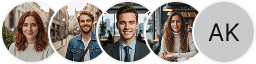 Multiple investor profile avatars on Diadema Valorio trading review block